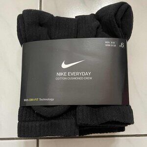 Nike Everyday Cotton Cushioned Crew Socks (SX7666-010)